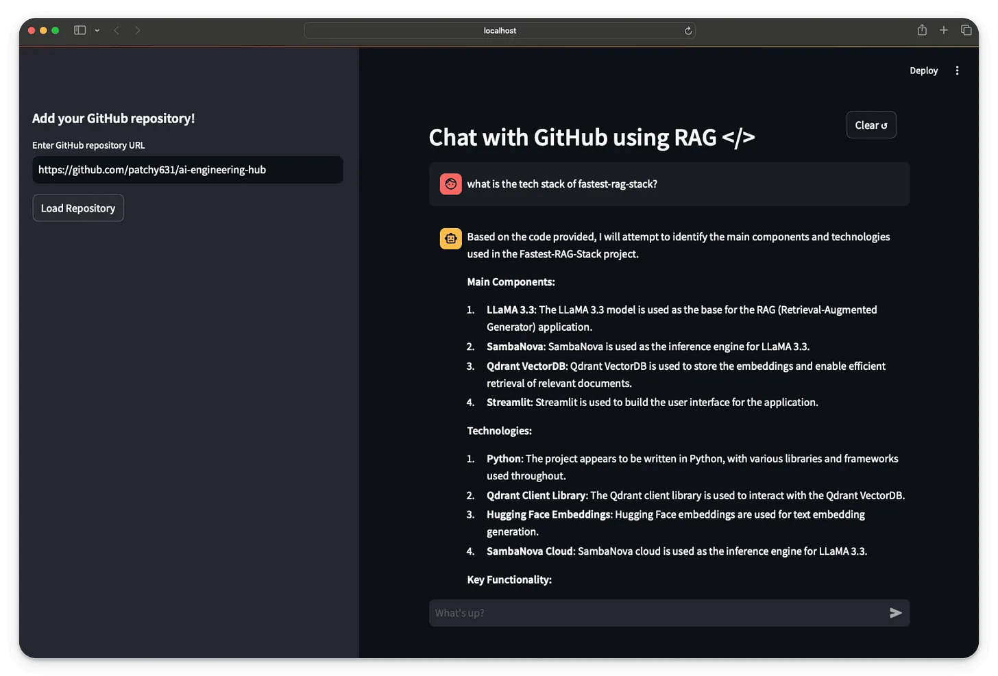 RAG over Github Repos